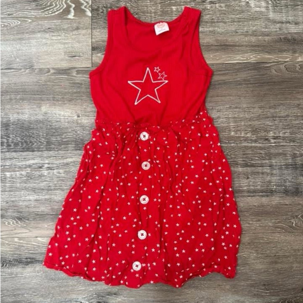 Starry Red Kids Dress